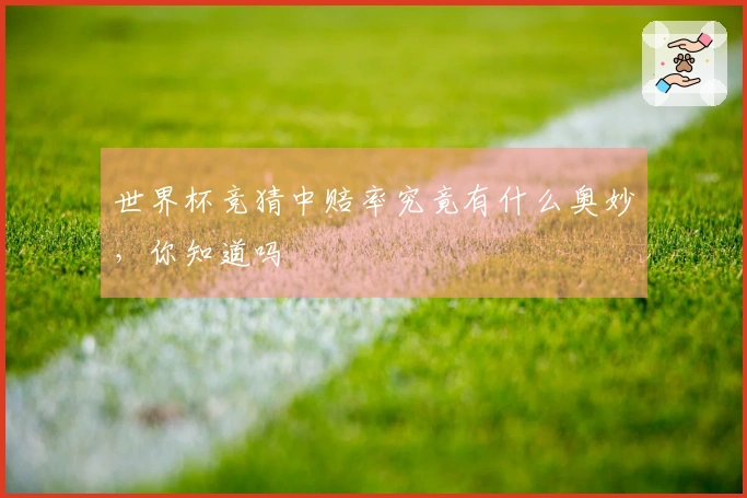 世界杯竞猜中赔率究竟有什么奥妙，你知道吗